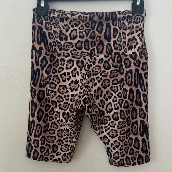 Leopard Print Women's Bike Shorts - Picture 2 of 4